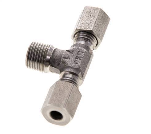 4LL & R1/8'' T-Stück aus Edelstahl mit Außengewinde, 100 bar ISO 8434-1