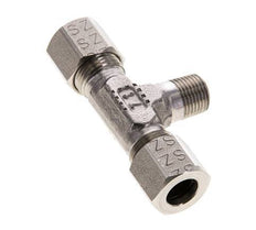 8LL & R1/8'' Stainless Steel T-Shape Tee Cutting Fitting with Male Threads 100 bar ISO 8434-1