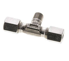 6L & R1/8'' Stainless Steel T-Shape Tee Cutting Fitting with Male Threads 315 bar ISO 8434-1