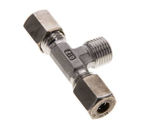 6L & R1/4'' Edelstahl T-Shape T-Kompressionsfitting mit Außengewinde 315 bar ISO 8434-1