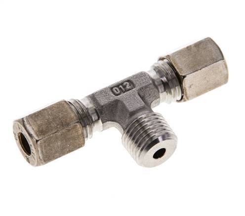 6L & R1/4'' Edelstahl T-Shape T-Kompressionsfitting mit Außengewinde 315 bar ISO 8434-1