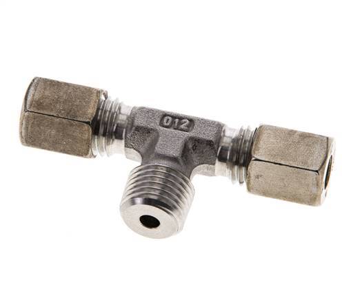 6L & R1/4'' Edelstahl T-Shape T-Kompressionsfitting mit Außengewinde 315 bar ISO 8434-1
