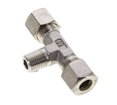 10L & R1/4'' Edelstahl T-Stück Kompressionsverschraubung mit Außengewinde 315 bar ISO 8434-1