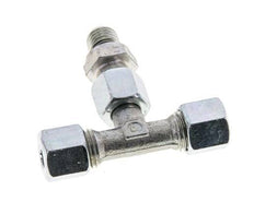 8L & M12x1,5 Verzinkter Stahl T-Stück Schneidfitting mit Außengewinde 315 bar Einstellbar ISO 8434-1