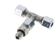 8L & M12x1,5 Verzinkter Stahl T-Stück Schneidfitting mit Außengewinde 315 bar Einstellbar ISO 8434-1