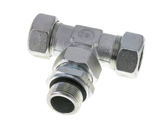 28L & M33x2 Verzinkter Stahl T-Shape T-Stück mit Außengewinde 160 bar Einstellbar ISO 8434-1