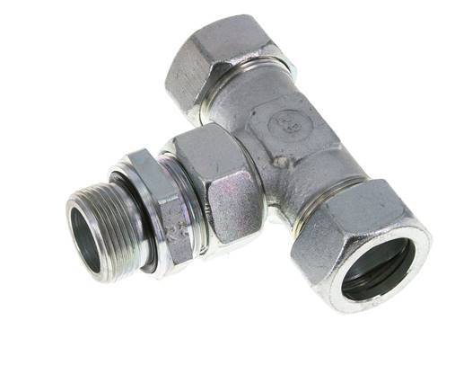28L & M33x2 Verzinkter Stahl T-Shape T-Stück mit Außengewinde 160 bar Einstellbar ISO 8434-1