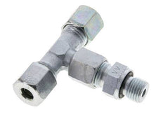 8S & M14x1.5 Verzinkter Stahl T-Stück Schneidfitting mit Aussengewinde 630 bar Einstellbar ISO 8434-1