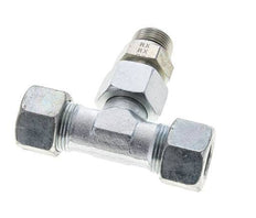 20S & M27x2 Zink plated Steel T-Shape Tee Cutting Fitting with Male Threads 400 bar Adjustable ISO 8434-1