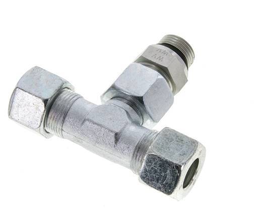 16S & G1/2'' Zink plated Steel T-Shape Tee Cutting Fitting with Male Threads 400 bar Adjustable ISO 8434-1