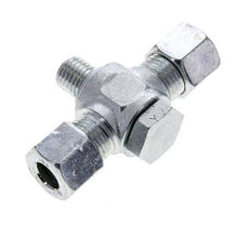 10L & M14x1.5 Zink plated Steel Tee Swivel Joint Cutting Fitting with Male Threads 315 bar ISO 8434-1