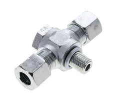 10L & M14x1.5 Zink plated Steel Tee Swivel Joint Cutting Fitting with Male Threads 315 bar ISO 8434-1