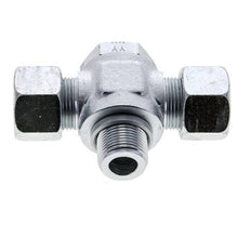 16S & M22x1.5 Zink plated Steel Tee Swivel Joint Cutting Fitting with Male Threads 400 bar ISO 8434-1