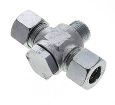 20S & M27x2 Zink plated Steel Tee Swivel Joint Cutting Fitting with Male Threads 400 bar ISO 8434-1