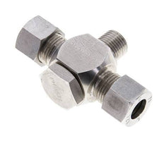 12L & M16x1.5 Stainless Steel Tee Swivel Joint Cutting Fitting with Male Threads 315 bar ISO 8434-1