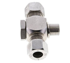 12L & M16x1.5 Stainless Steel Tee Swivel Joint Cutting Fitting with Male Threads 315 bar ISO 8434-1