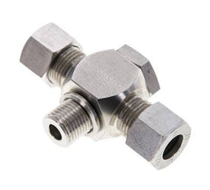 12L & M16x1.5 Stainless Steel Tee Swivel Joint Cutting Fitting with Male Threads 315 bar ISO 8434-1