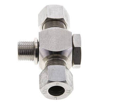 12L & M16x1.5 Stainless Steel Tee Swivel Joint Cutting Fitting with Male Threads 315 bar ISO 8434-1