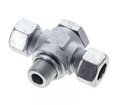 15L & G1/2'' Zink plated Steel Tee Swivel Joint Cutting Fitting with Male Threads 315 bar ISO 8434-1