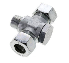 18L & G1/2'' Zink plated Steel Tee Swivel Joint Cutting Fitting with Male Threads 315 bar ISO 8434-1