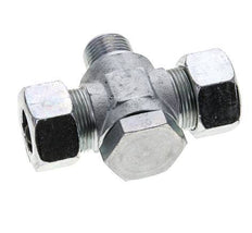 18L & G1/2'' Zink plated Steel Tee Swivel Joint Cutting Fitting with Male Threads 315 bar ISO 8434-1