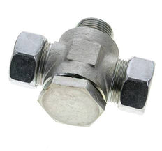 28L & G1'' Zink plated Steel Tee Swivel Joint Cutting Fitting with Male Threads 160 bar ISO 8434-1