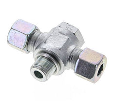 10S & G3/8'' Zink plated Steel Tee Swivel Joint Cutting Fitting with Male Threads 400 bar ISO 8434-1