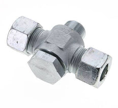 20S & G3/4'' Zink plated Steel Tee Swivel Joint Cutting Fitting with Male Threads 400 bar ISO 8434-1