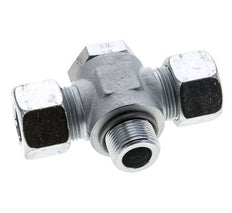 20S & G3/4'' Zink plated Steel Tee Swivel Joint Cutting Fitting with Male Threads 400 bar ISO 8434-1