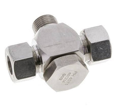 15L & G1/2'' Stainless Steel Tee Swivel Joint Cutting Fitting with Male Threads 315 bar ISO 8434-1