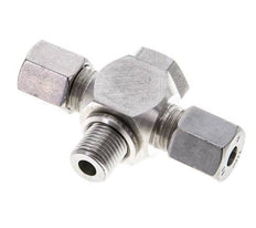 6S & G1/4'' Stainless Steel Tee Swivel Joint Cutting Fitting with Male Threads 400 bar ISO 8434-1