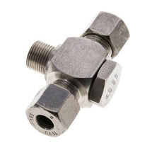 10S & G3/8'' Stainless Steel Tee Swivel Joint Cutting Fitting with Male Threads 400 bar ISO 8434-1