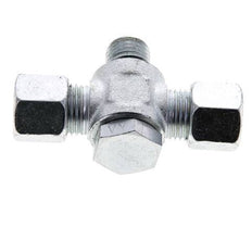 10L & M14x1.5 Verzinkter Stahl T-Drehgelenk-Schneidfitting mit Außengewinde 315 bar NBR ISO 8434-1