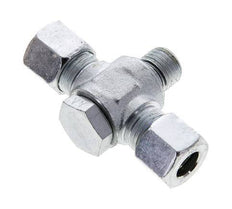 10L & M14x1.5 Verzinkter Stahl T-Drehgelenk-Schneidfitting mit Außengewinde 315 bar NBR ISO 8434-1