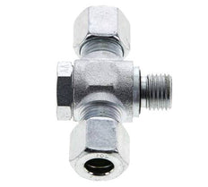 10L & M14x1.5 Verzinkter Stahl T-Drehgelenk-Schneidfitting mit Außengewinde 315 bar NBR ISO 8434-1