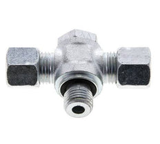 10L & M14x1.5 Verzinkter Stahl T-Drehgelenk-Schneidfitting mit Außengewinde 315 bar NBR ISO 8434-1