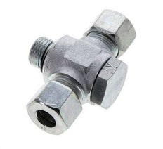 12S & M18x1.5 Zink plated Steel Tee Swivel Joint Cutting Fitting with Male Threads 400 bar NBR ISO 8434-1