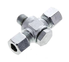 10L & G1/4'' Zink plated Steel Tee Swivel Joint Cutting Fitting with Male Threads 315 bar NBR ISO 8434-1