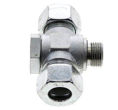 18L & G1/2'' Zink plated Steel Tee Swivel Joint Cutting Fitting with Male Threads 315 bar NBR ISO 8434-1