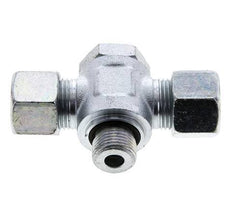 12S & G3/8'' Verzinkter Stahl T-Drehgelenk-Schneidfitting mit Außengewinde 400 bar NBR ISO 8434-1