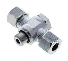 12S & G3/8'' Verzinkter Stahl T-Drehgelenk-Schneidfitting mit Außengewinde 400 bar NBR ISO 8434-1