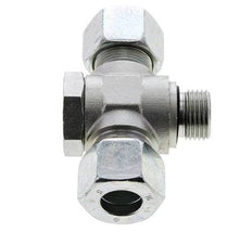 16S & G1/2'' Zink plated Steel Tee Swivel Joint Cutting Fitting with Male Threads 400 bar NBR ISO 8434-1