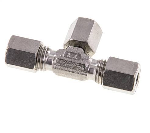 6L Edelstahl T-Shape T-Schneidfitting mit Drehgelenk 315 bar Einstellbar ISO 8434-1