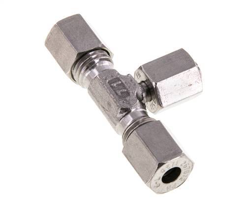 6L Edelstahl T-Shape T-Schneidfitting mit Drehgelenk 315 bar Einstellbar ISO 8434-1