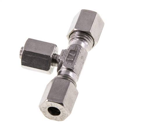 6L Edelstahl T-Shape T-Schneidfitting mit Drehgelenk 315 bar Einstellbar ISO 8434-1