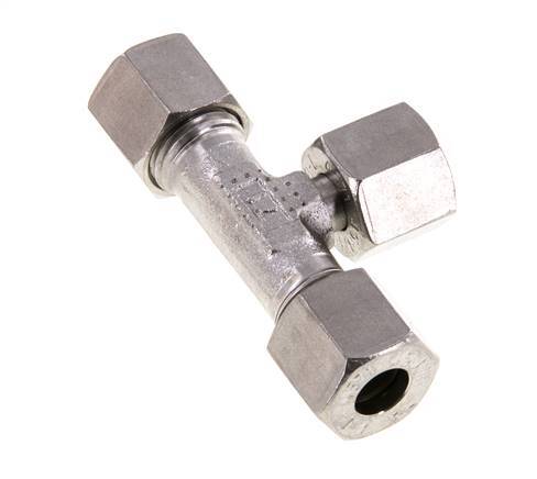 8L Edelstahl T-Shape T-Schneidfitting mit Drehgelenk 315 bar Einstellbar ISO 8434-1