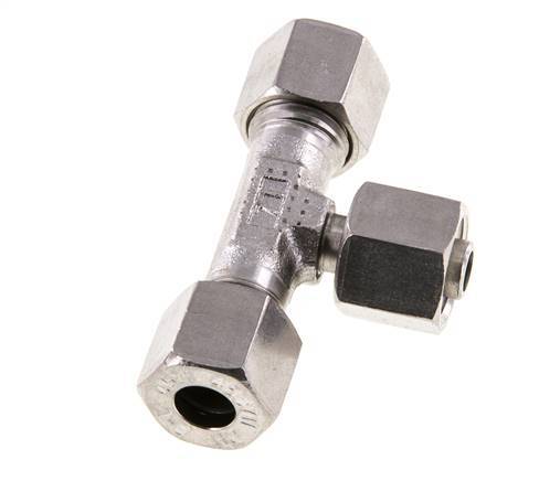 8L Stainless Steel T-Shape Tee Cutting Fitting with Swivel 315 bar Adjustable ISO 8434-1