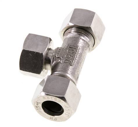 15L Edelstahl T-Shape T-Schneidfitting mit Drehgelenk 315 bar einstellbar ISO 8434-1