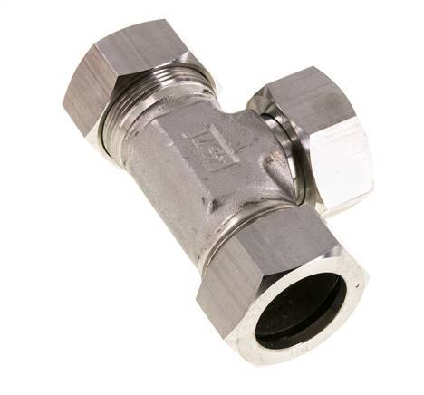 35L Edelstahl T-Shape T-Schneidfitting mit Drehgelenk 160 bar einstellbar ISO 8434-1