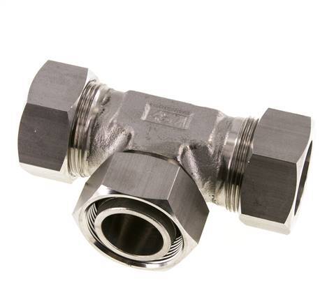 35L Edelstahl T-Shape T-Schneidfitting mit Drehgelenk 160 bar einstellbar ISO 8434-1